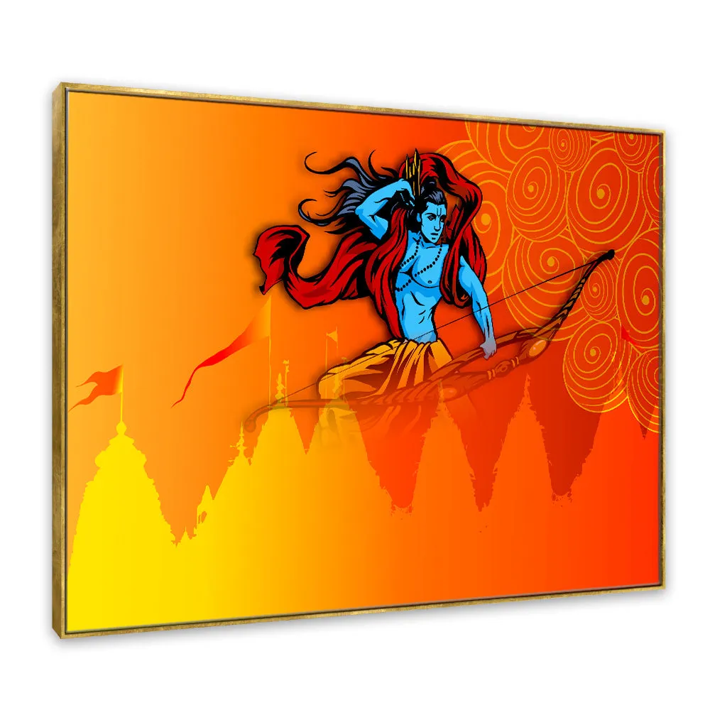 Ram Ji Wall Painting for Living Room With Frame