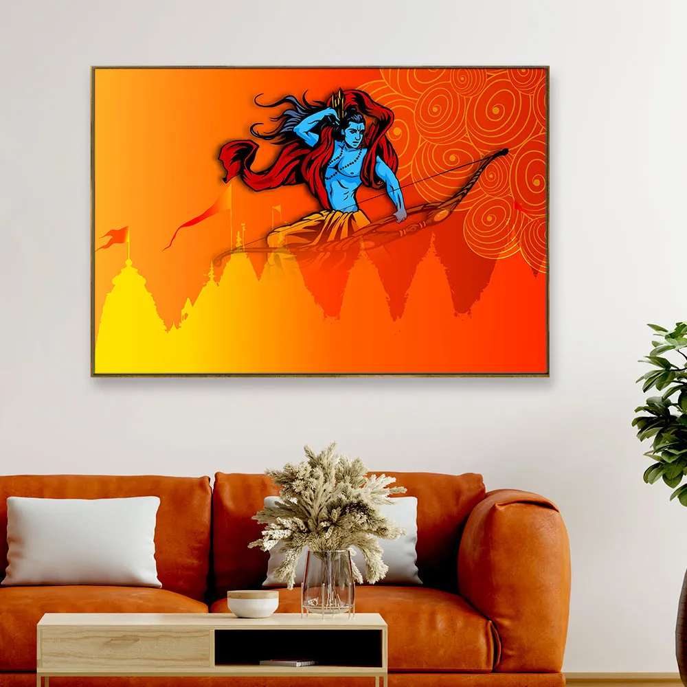 Ram Ji Wall Painting for Living Room With Frame