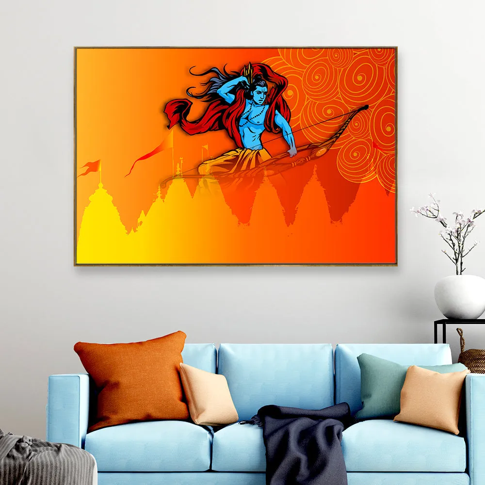 Ram Ji Wall Painting for Living Room With Frame