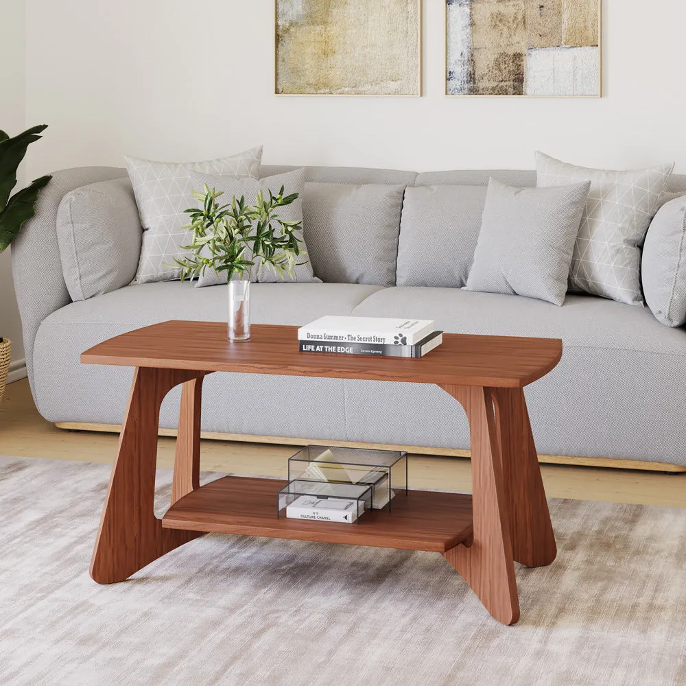 RayTrees Designer Rectangle Wooden Coffee Table