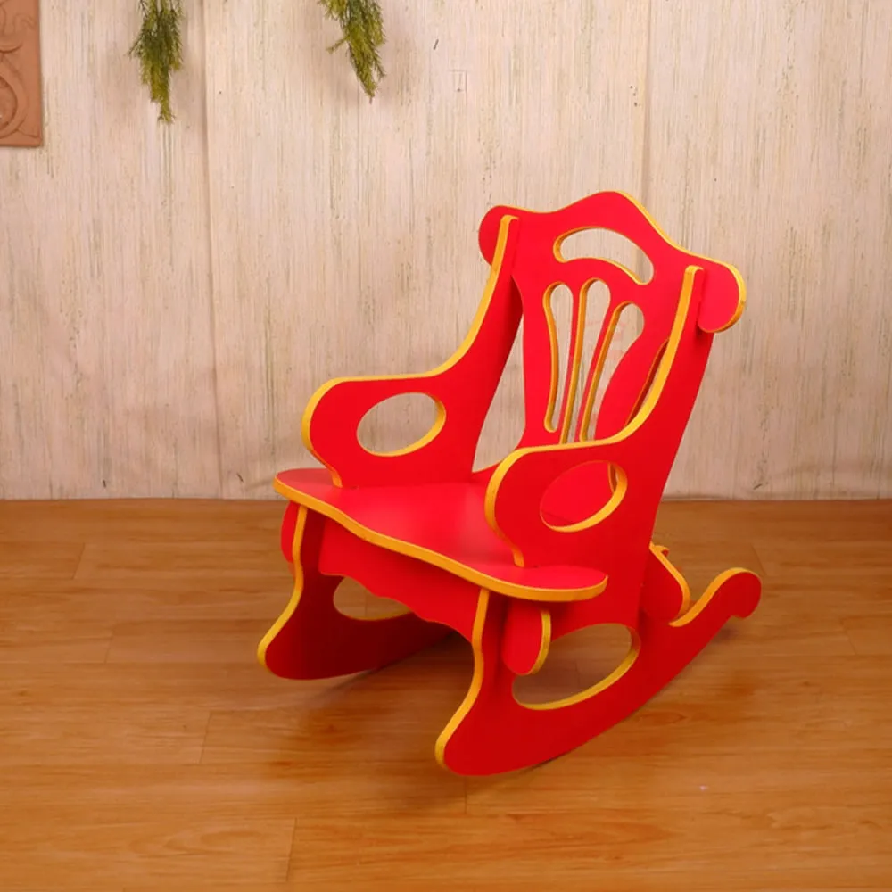 RayTrees Red Yellow Kids Rocking Chair