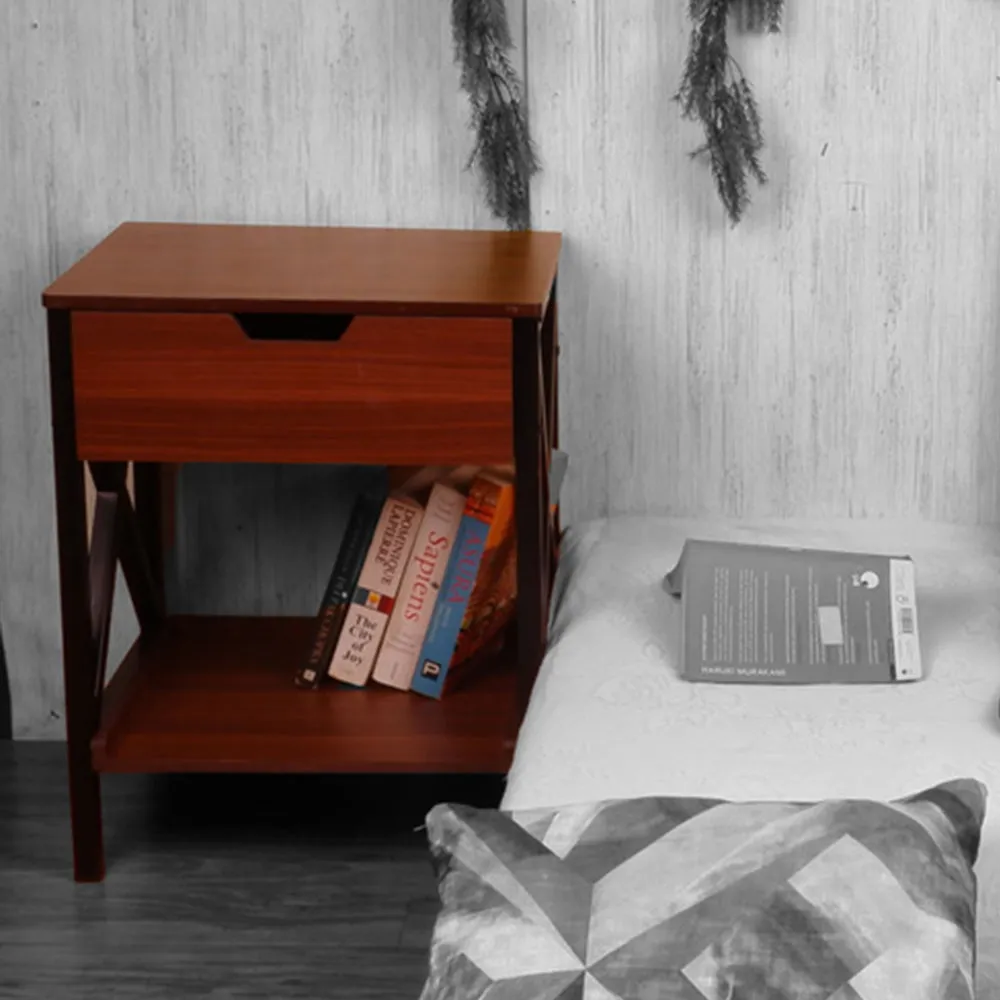 Raytrees Wooden Drawer Table Single Piece