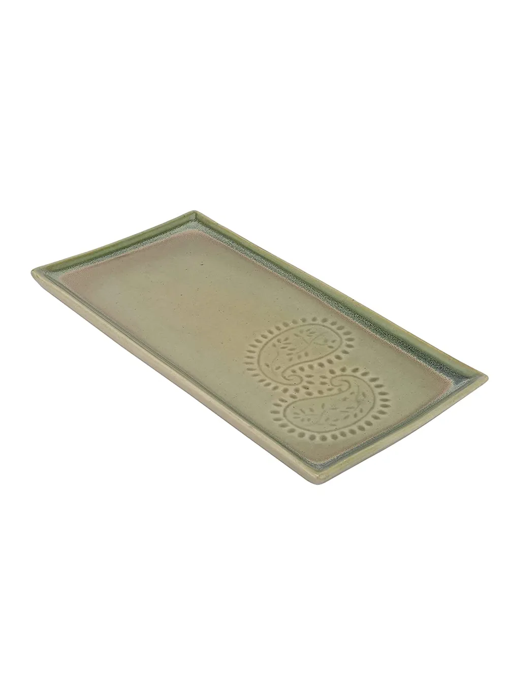 Rectagular Designer Ceramic Snacks Platter