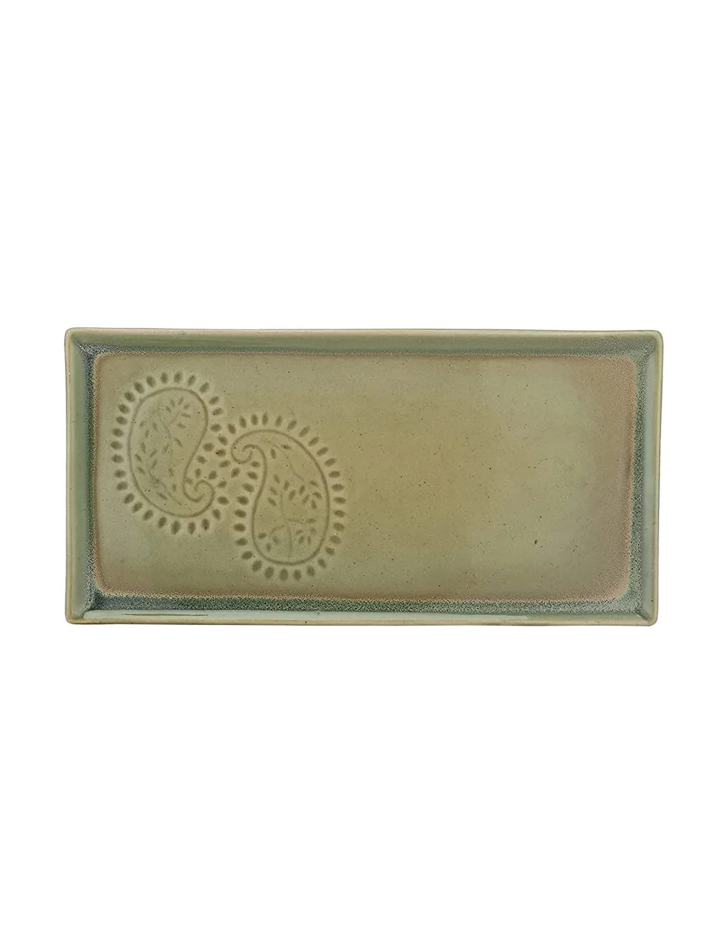 Rectagular Designer Ceramic Snacks Platter