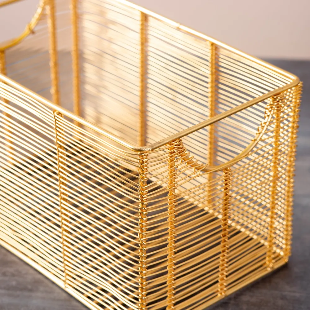 Rectangular Black Wired Metal Vegetable/Fruit Basket