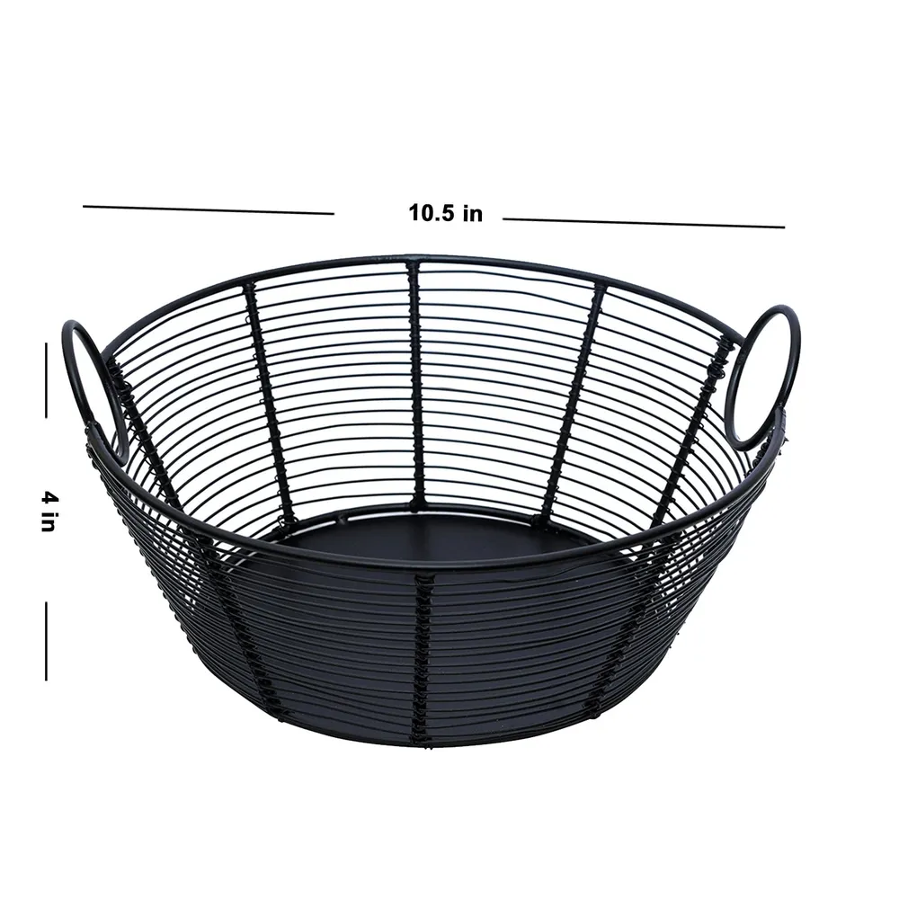 Rectangular Gold Wired Metal Vegetable/Fruit Basket