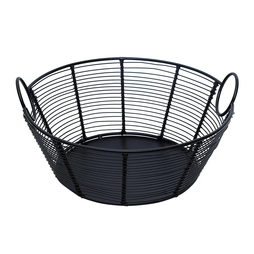 Rectangular Gold Wired Metal Vegetable/Fruit Basket