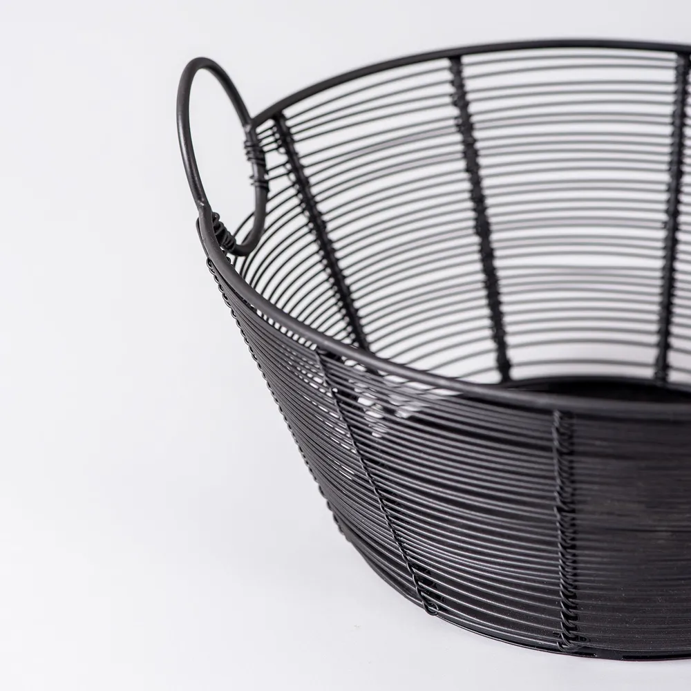 Rectangular Gold Wired Metal Vegetable/Fruit Basket