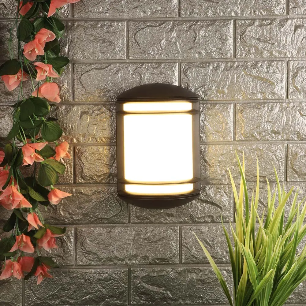 Rectangular Warm Decorative Outdoor Wall Fixture Single Piece