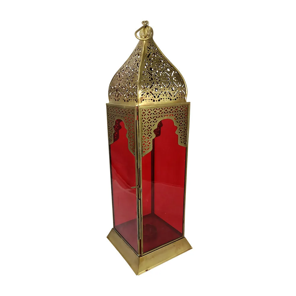 Red Alluring Designer Morocan Lantern Small: 5x5x12(inches)