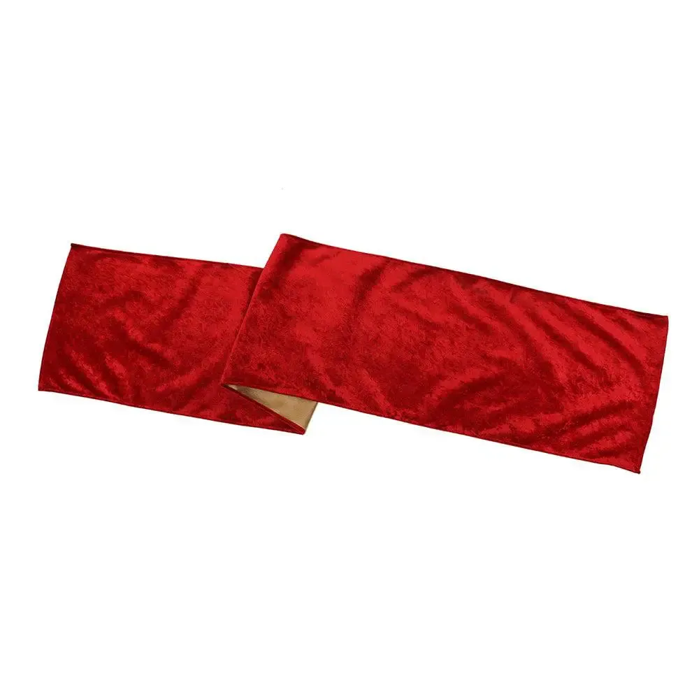 Red Designed Velvet Table Runner