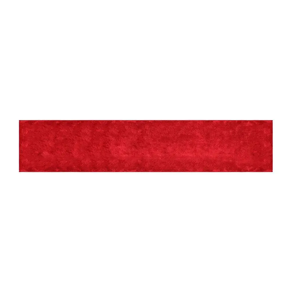 Red Designed Velvet Table Runner