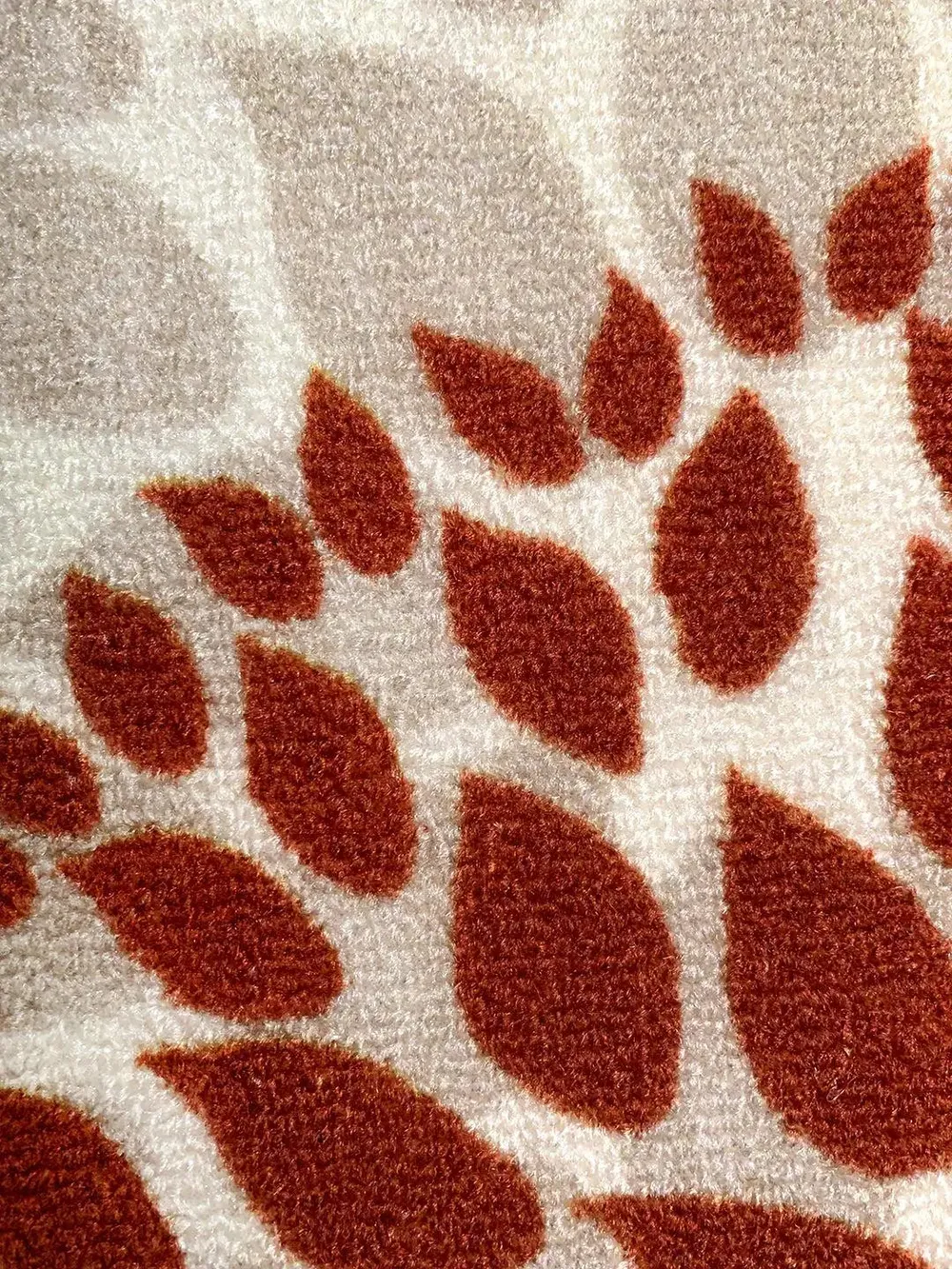 Red Floral Circle Printed Premium Doormat (14 X 22 )Inches