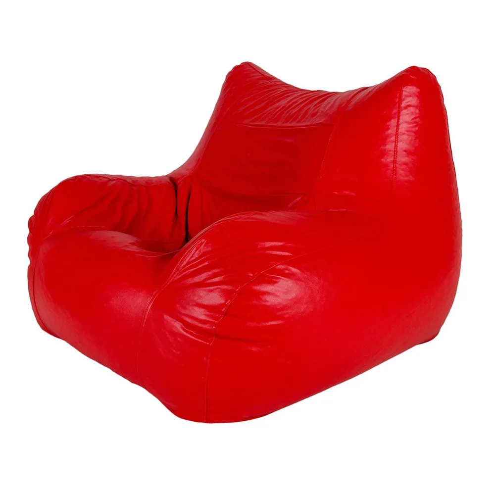 Red Jumbo Chair Cushiony Armchair Bean Bag Cover