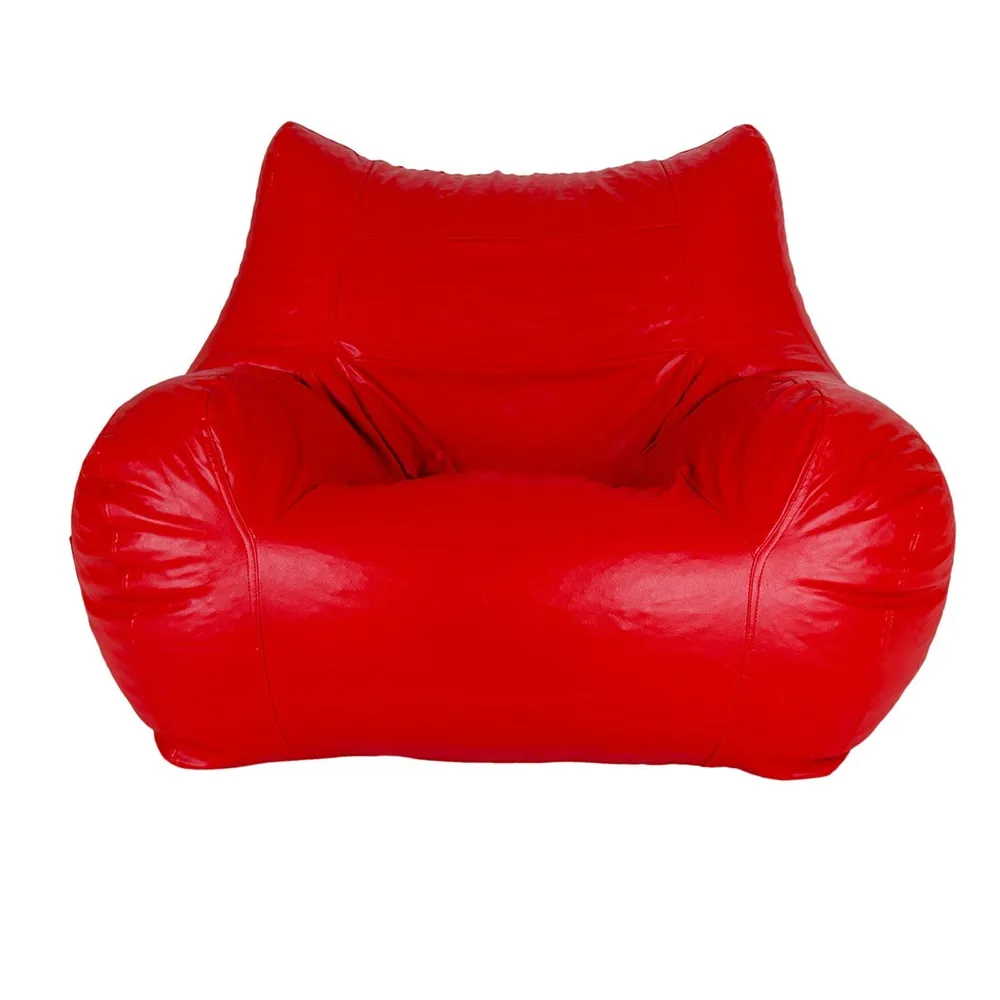 Red Jumbo Chair Cushiony Armchair Bean Bag Cover