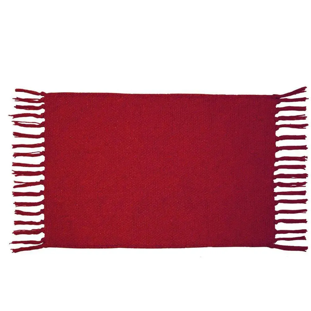 Red Soft Cotton Placemat Set Of 4