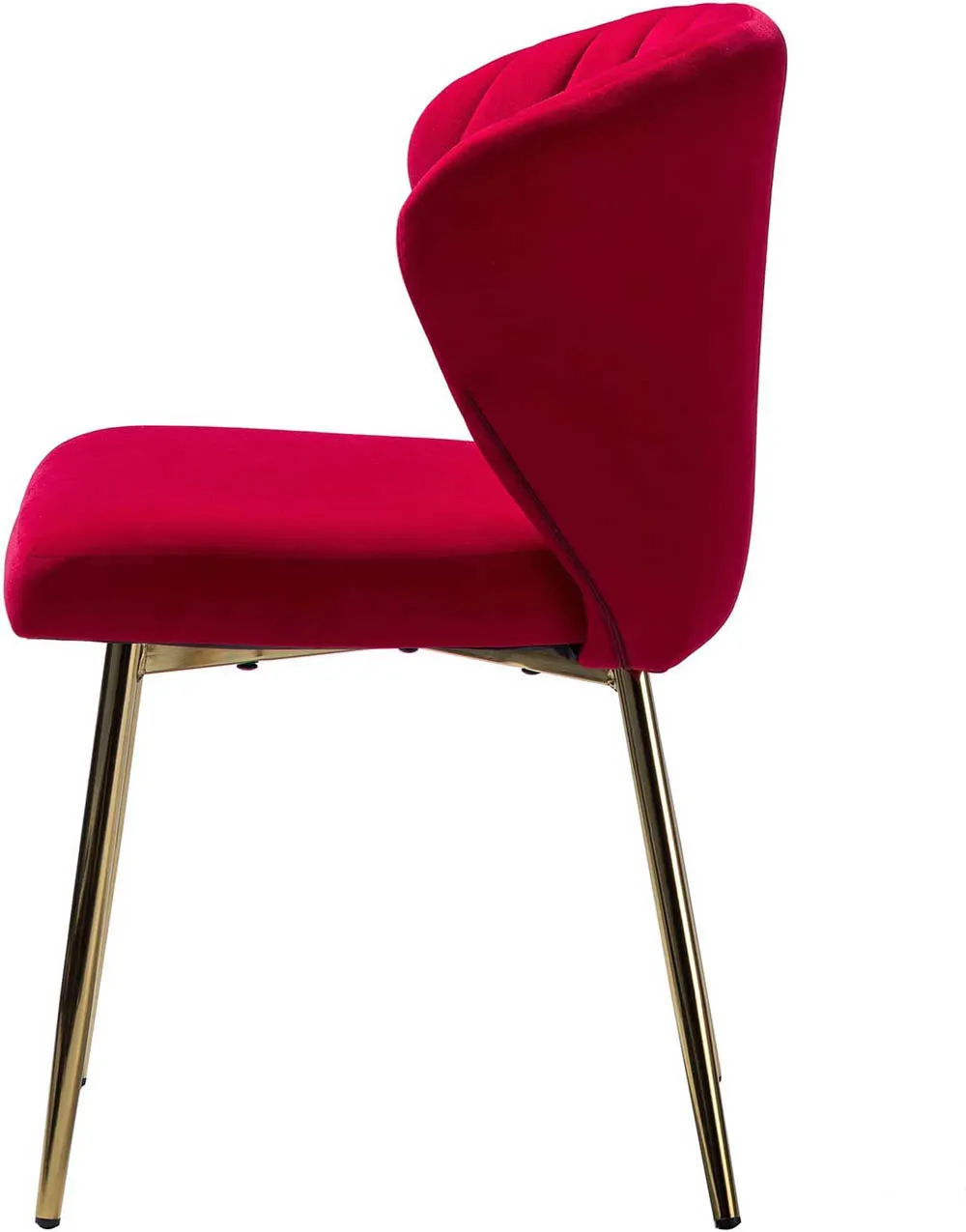 Red Velvet Tufted Luxury Lounge Chair Single Piece