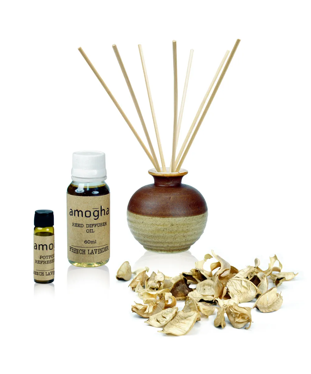 Reed Diffuser Fragrance Gift Set (French Lavender / Lemon Grass ) FRENCH LAVENDER