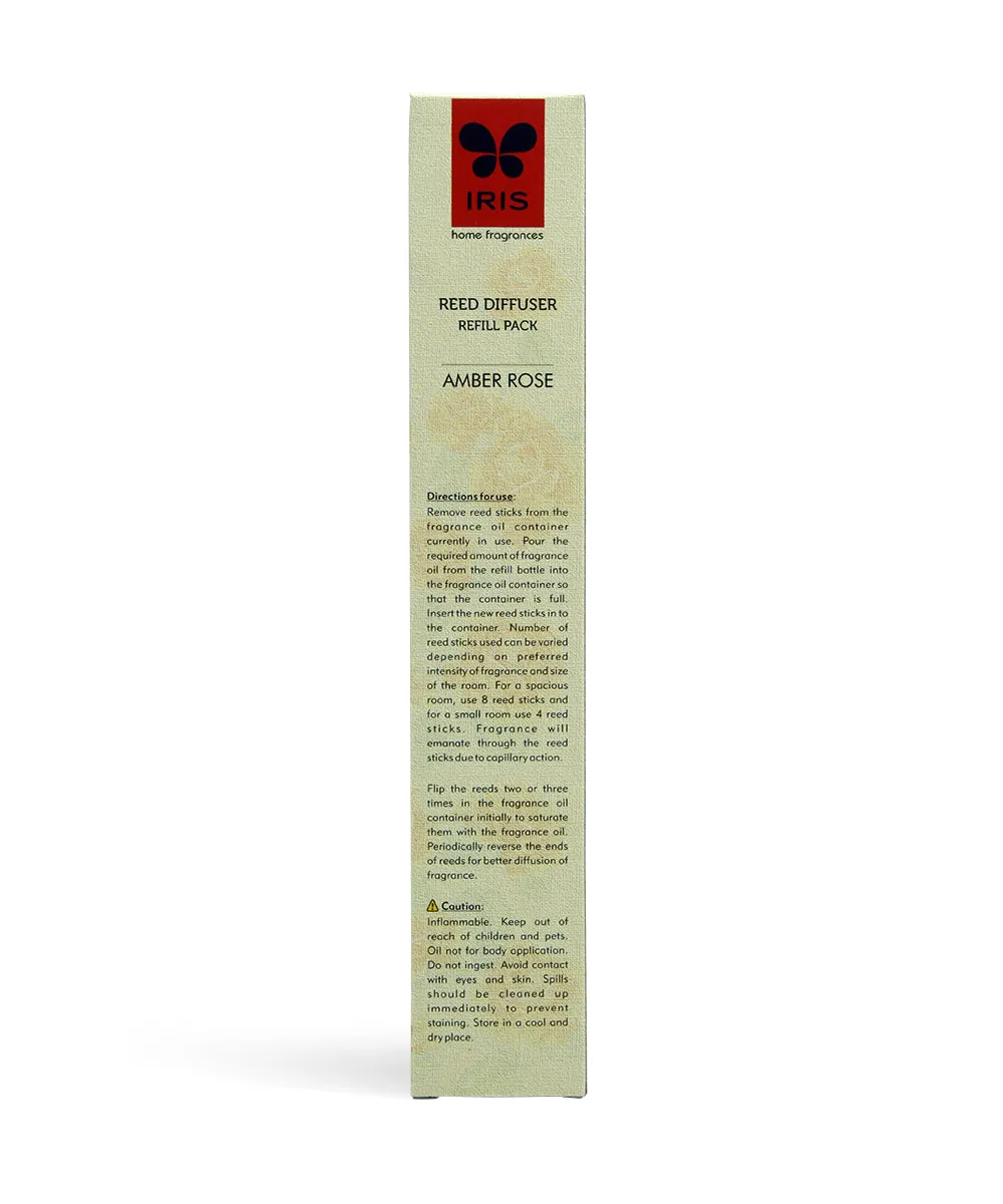 Reed Diffuser Refill Pack 100 ml (Lavender/ Apple Cinnamon / Lemon Grass / Amber Rose) AMBER ROSE