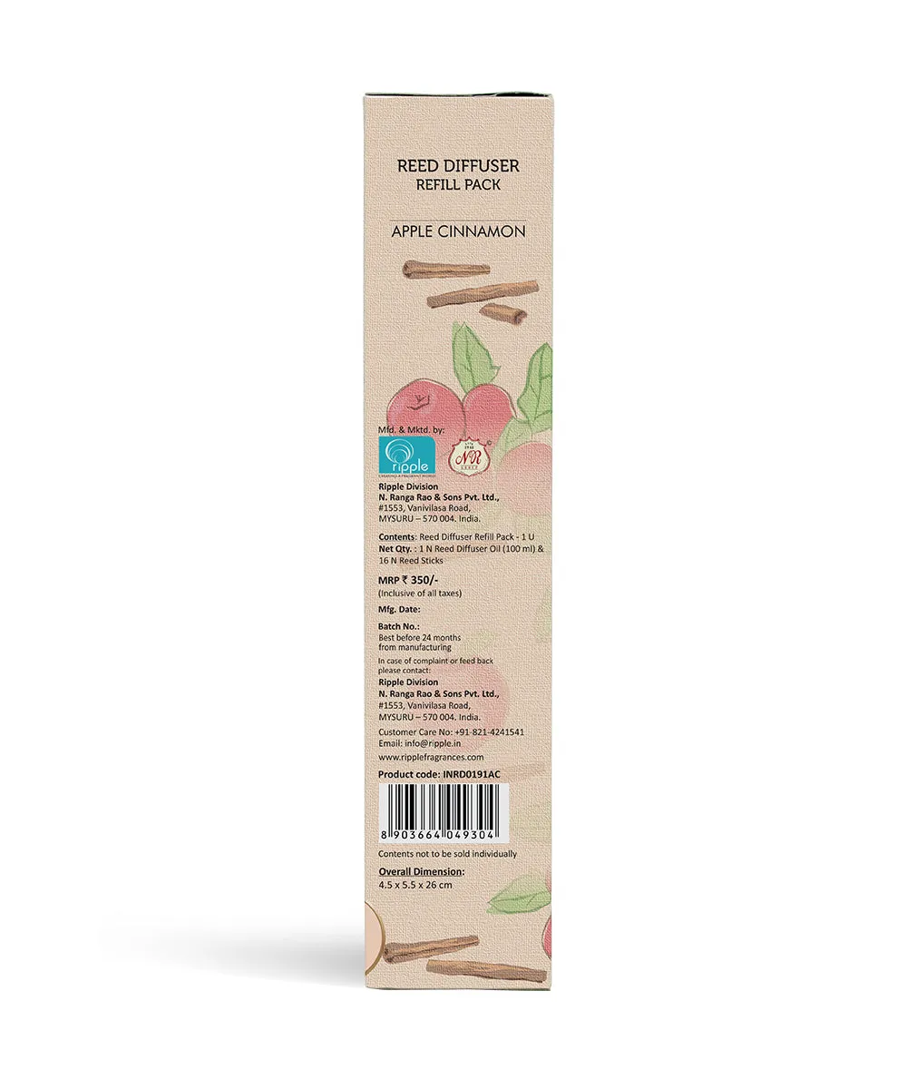 Reed Diffuser Refill Pack 100 ml (Lavender/ Apple Cinnamon / Lemon Grass / Amber Rose) AMBER ROSE