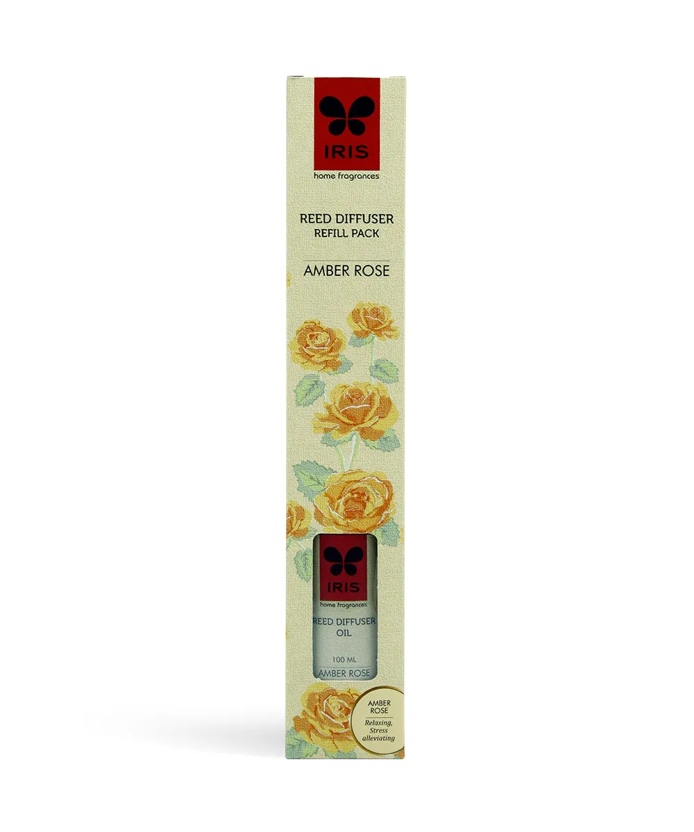 Reed Diffuser Refill Pack 100 ml (Lavender/ Apple Cinnamon / Lemon Grass / Amber Rose) AMBER ROSE