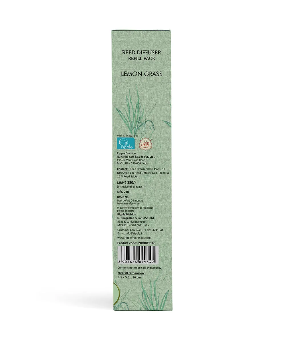 Reed Diffuser Refill Pack 100 ml (Lavender/ Apple Cinnamon / Lemon Grass / Amber Rose) AMBER ROSE