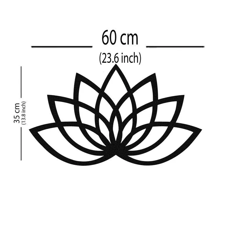 Refined Lotus Metal Wall Decor