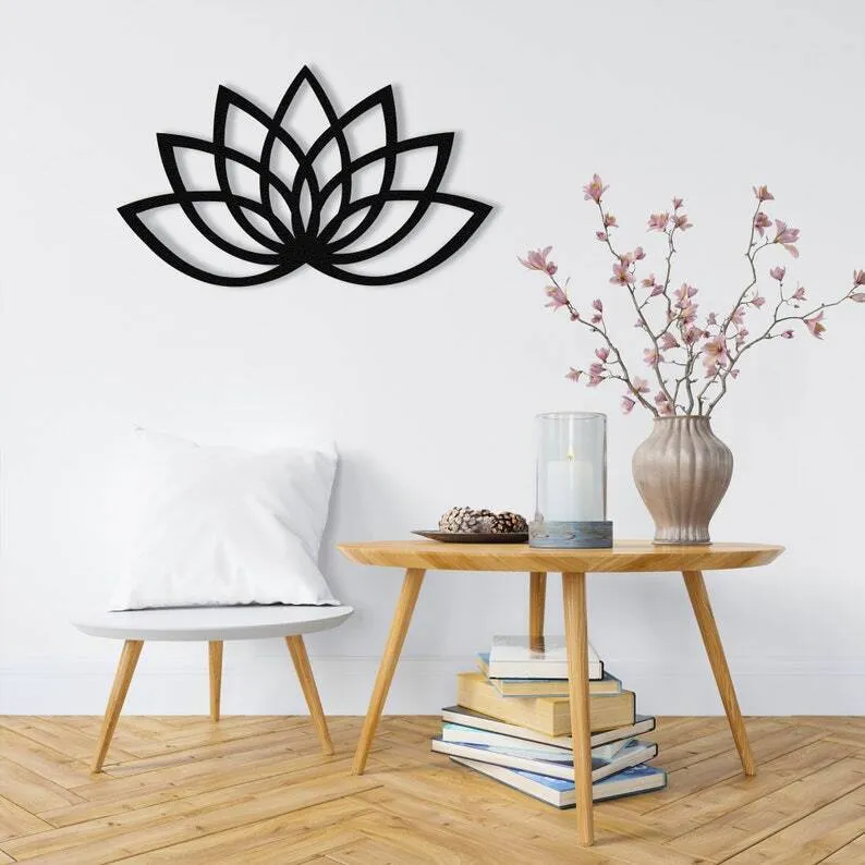 Refined Lotus Metal Wall Decor