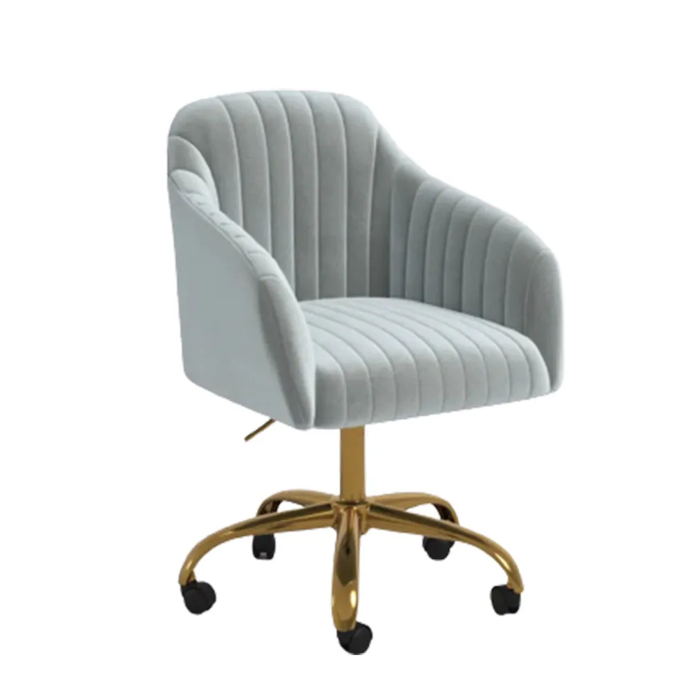 Refined White Tufted Velvet Armchair With Golden Legs Single Piece