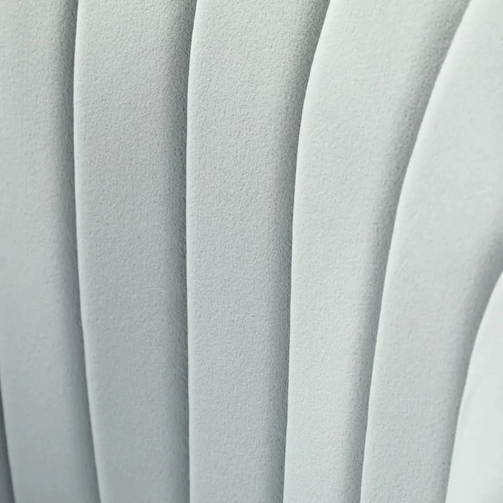 Refined White Tufted Velvet Armchair With Golden Legs Single Piece