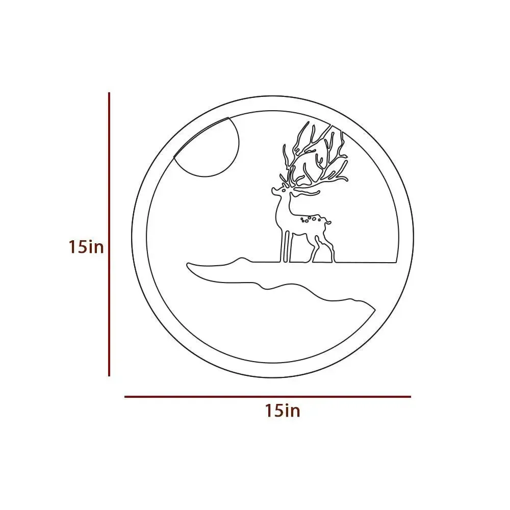 Reindeer Designer Wooden Backlit Acrylic Wall Art