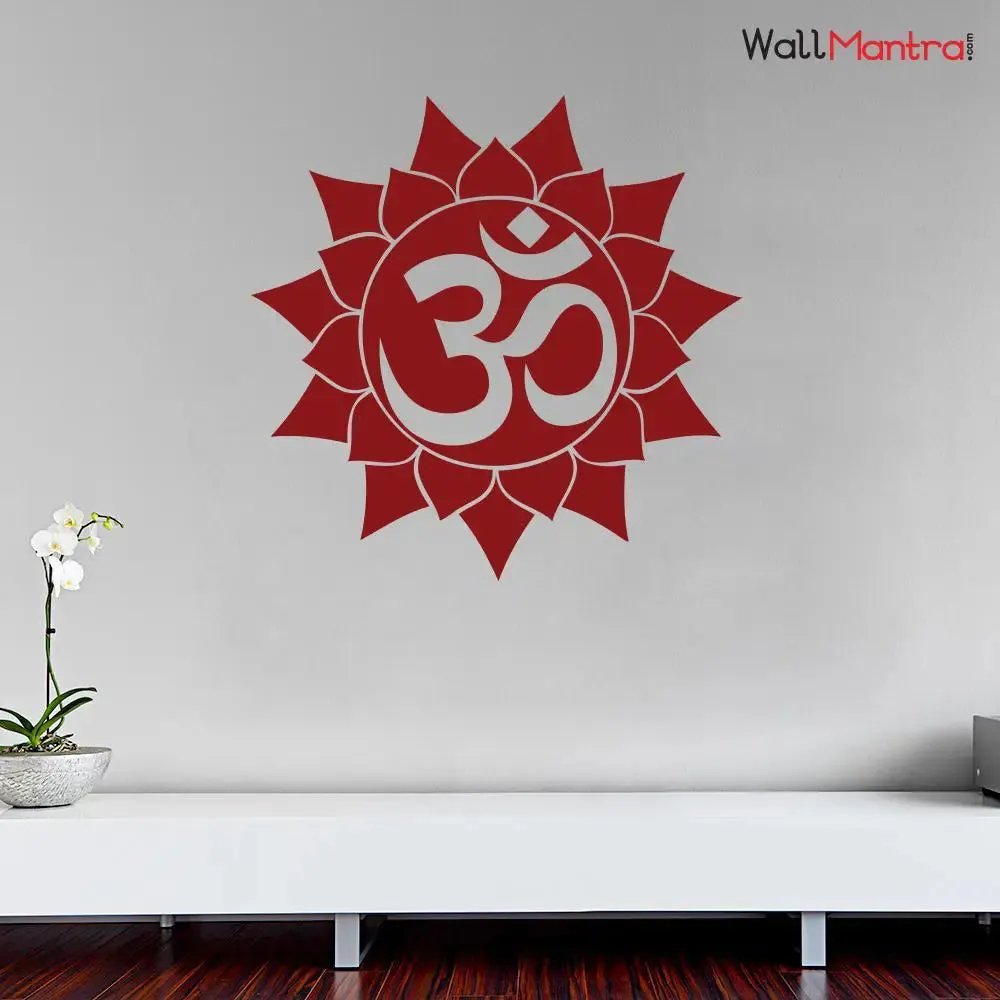 Religious Om Wall Sticker Vinyl Decal