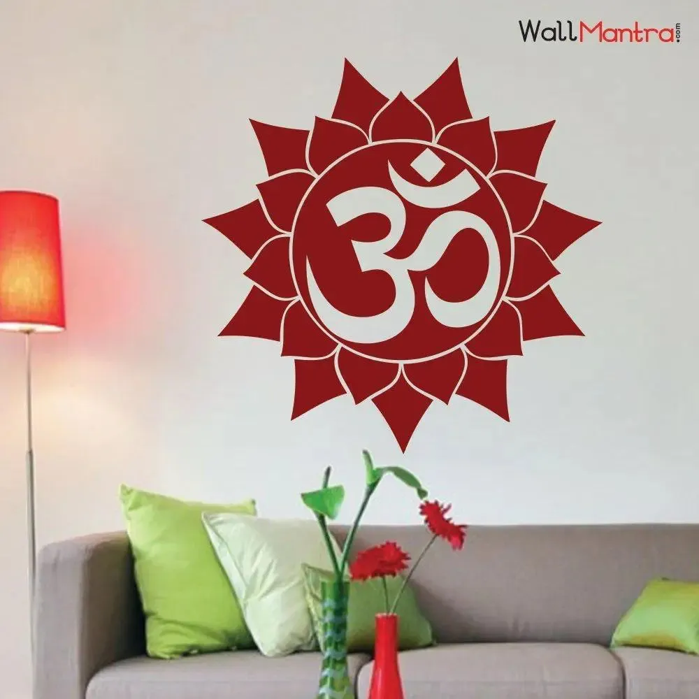 Religious Om Wall Sticker Vinyl Decal