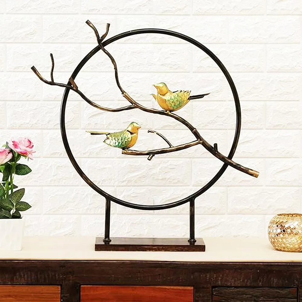 Resting Hummingbirds Metal Table Accent