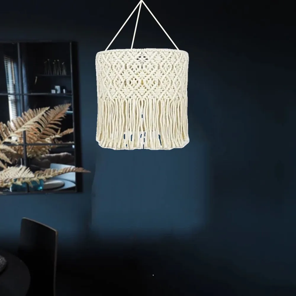 Retro Designer Macrame Hanging Lamp
