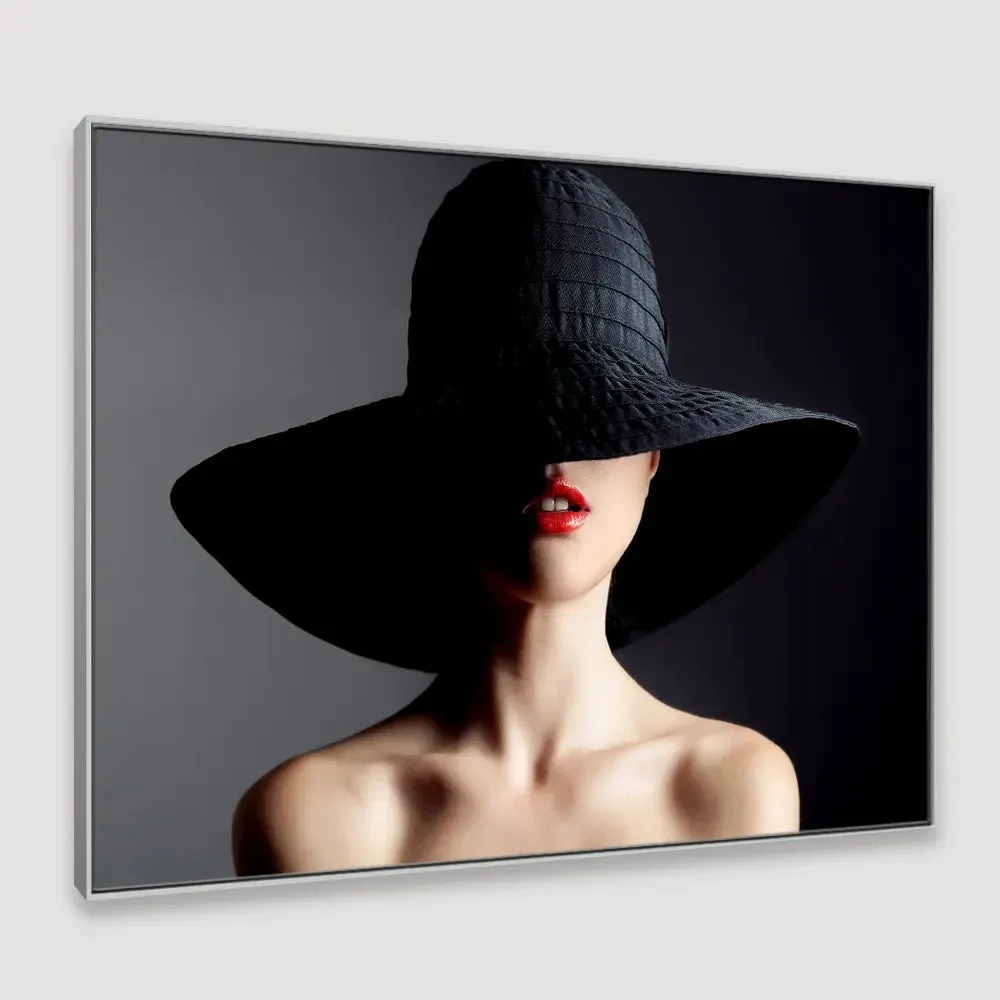 Retro Fashion Photography Framed Wall Art With Floating Frame