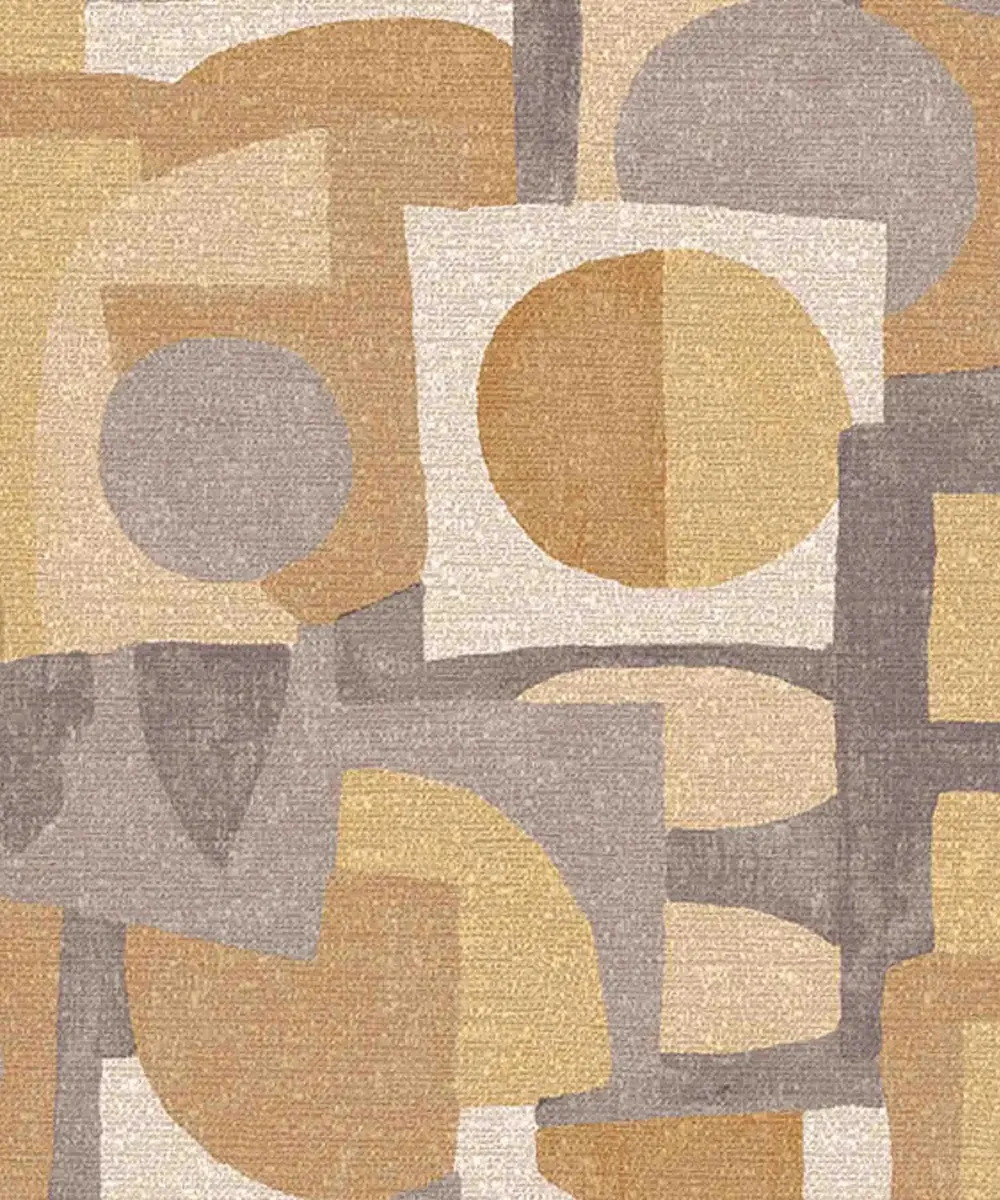 Retro Geometric Textured Premium Wallpaper- The Modernist Collection green