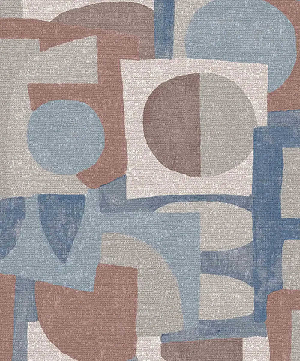 Retro Geometric Textured Premium Wallpaper- The Modernist Collection green