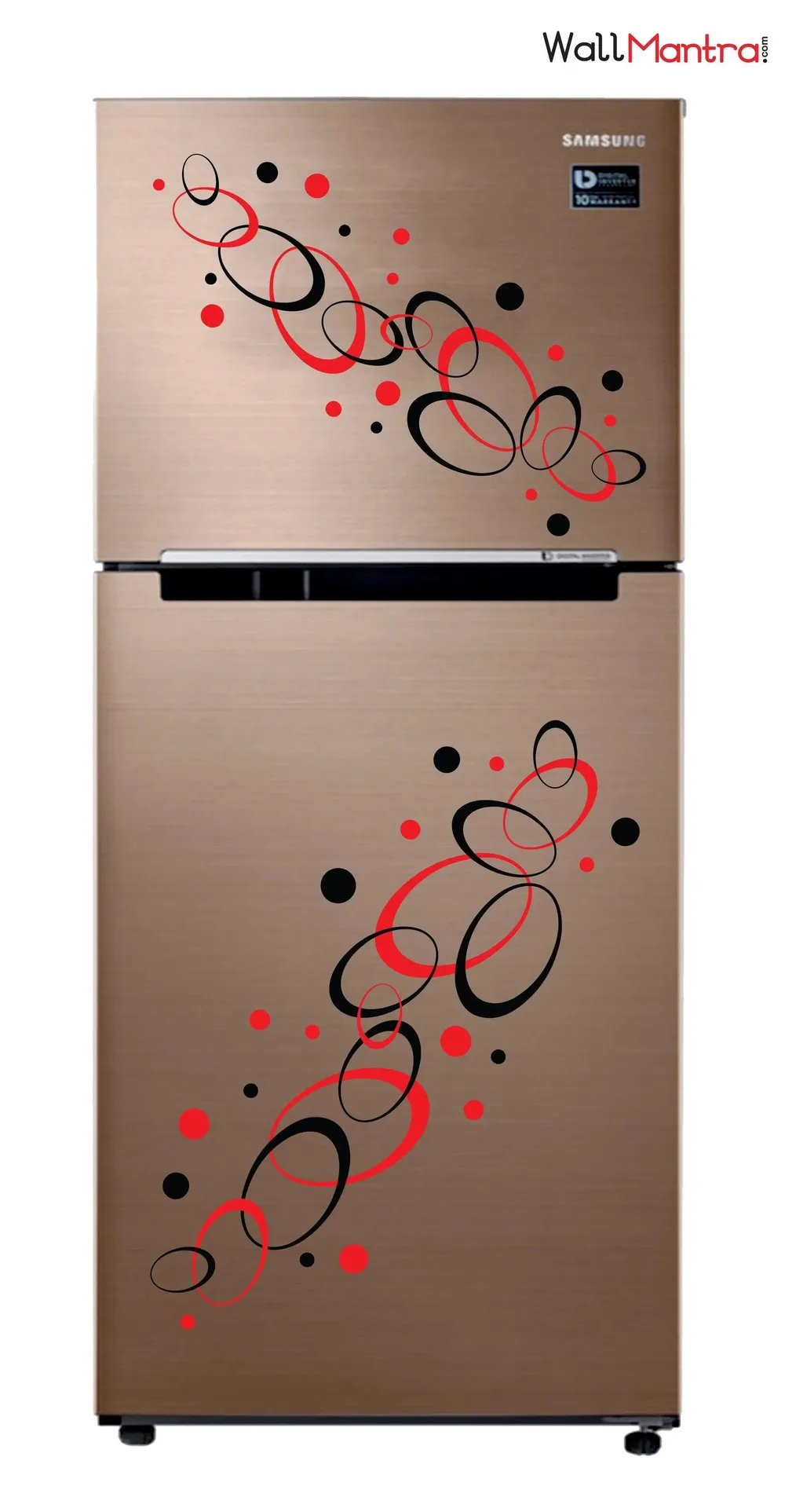 Retro Oval & Circle Design Kitchen Fridge Sticker