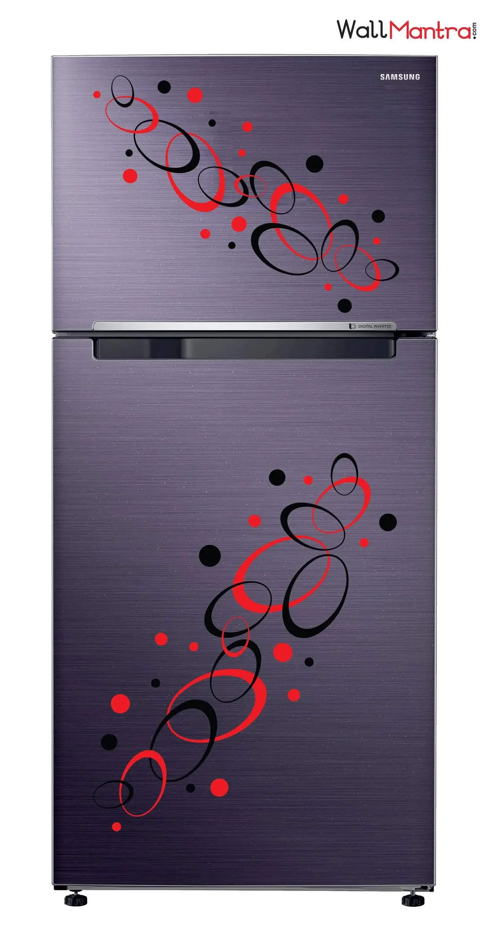 Retro Oval & Circle Design Kitchen Fridge Sticker