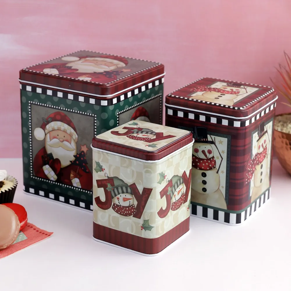 Retro Vibes Santa & Snowman Box Set Of 3