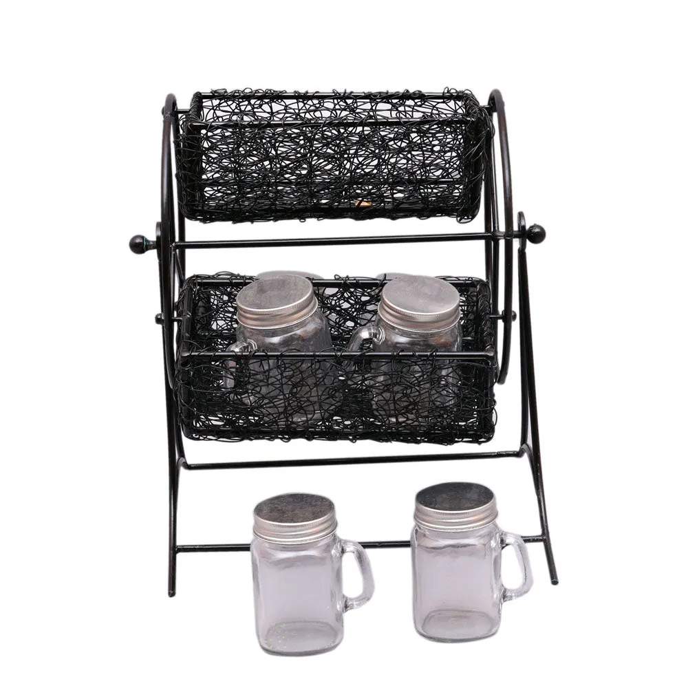 Revolved Black Entangled Masala- Dry Fruits Server