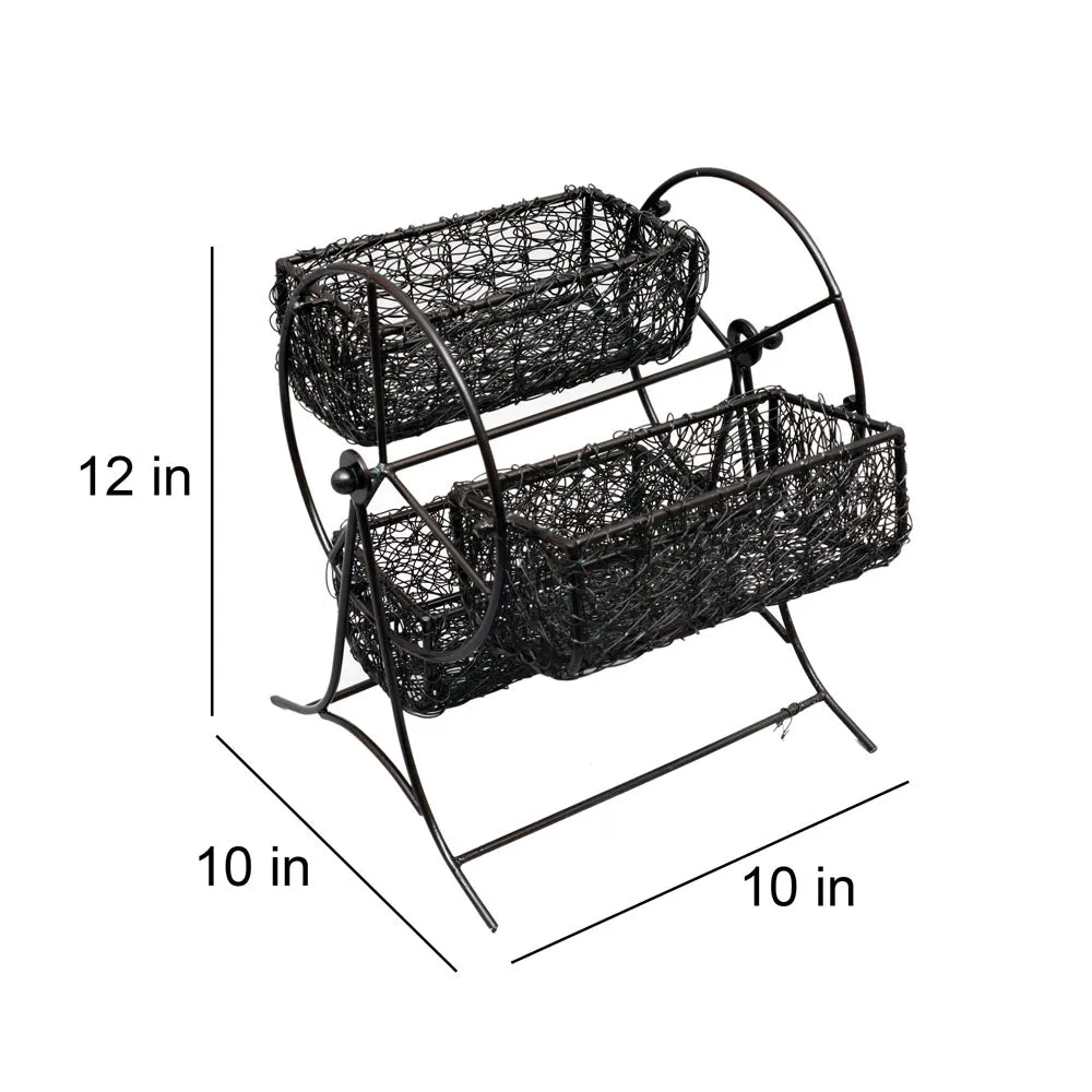Revolved Black Entangled Masala- Dry Fruits Server