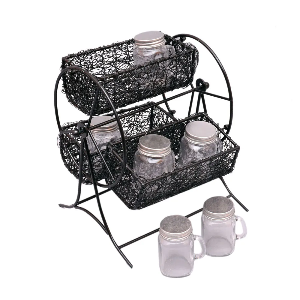 Revolved Black Entangled Masala- Dry Fruits Server