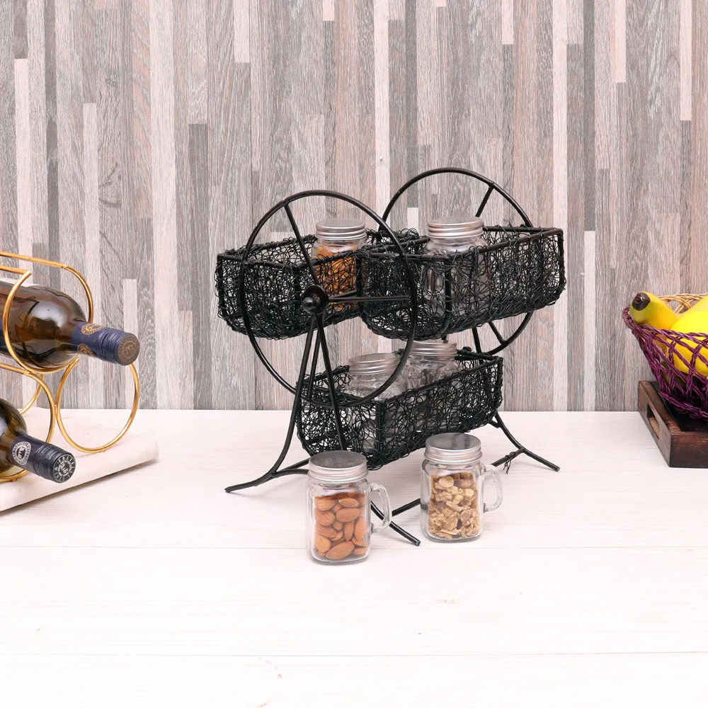 Revolved Black Entangled Masala- Dry Fruits Server
