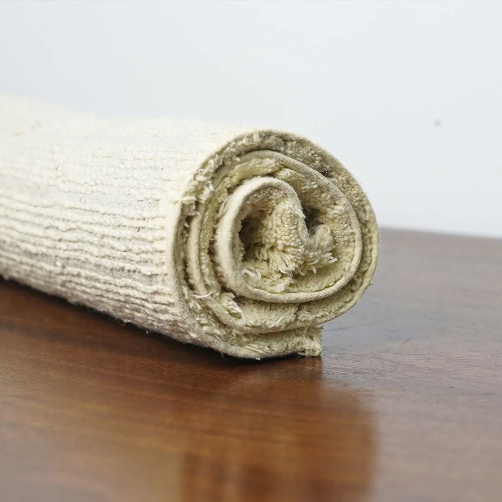 Ribbed Pattern High Absorbent Yellow Bathmat Single Piece
