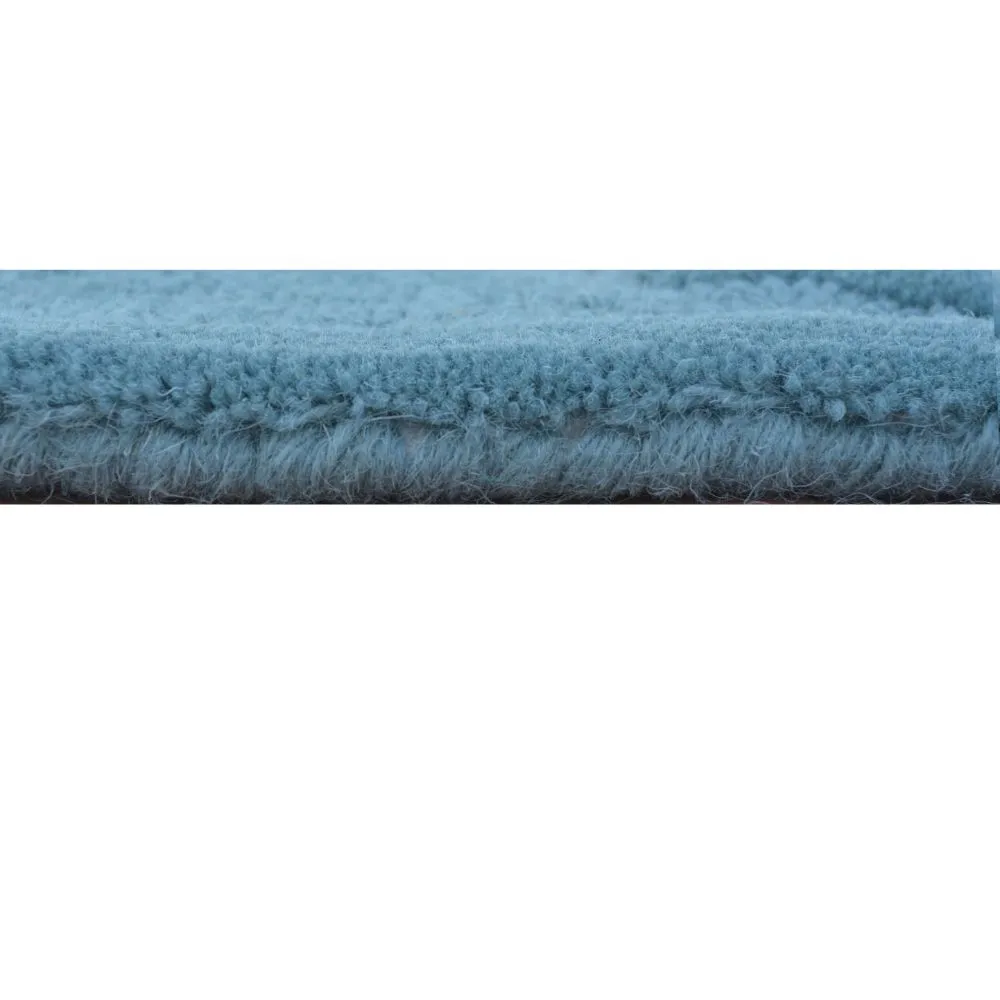 Rich Blue Traditional Designer Tufted Round Area Carpet 5X5ft