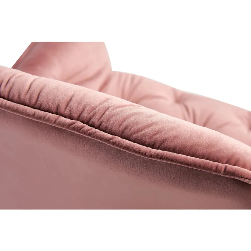Rich Blush Pink Comfy Padded Tufted Velvet Lounge Chair Single chair