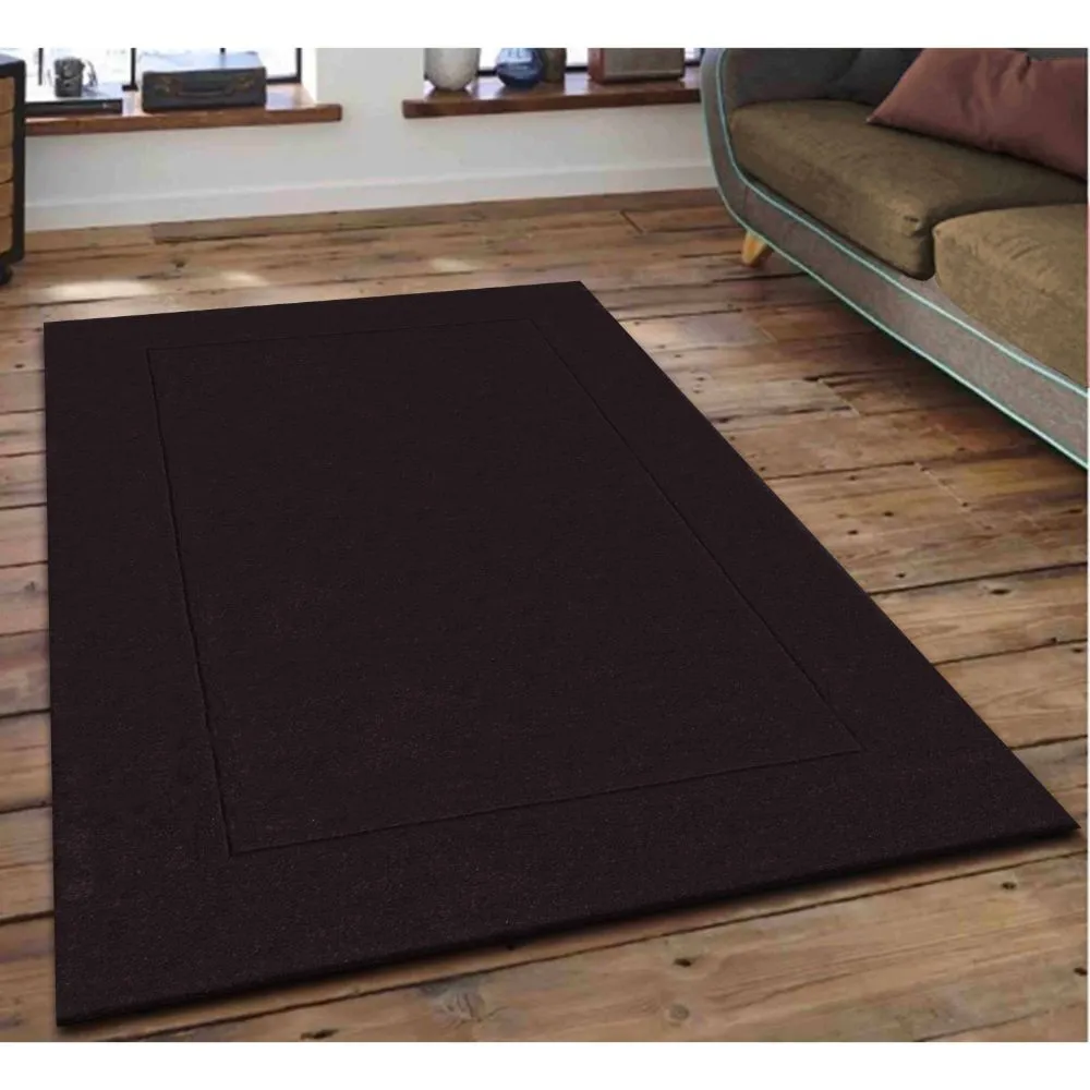 Rich Brown Basic Tufted Area Carpet 2X5ft