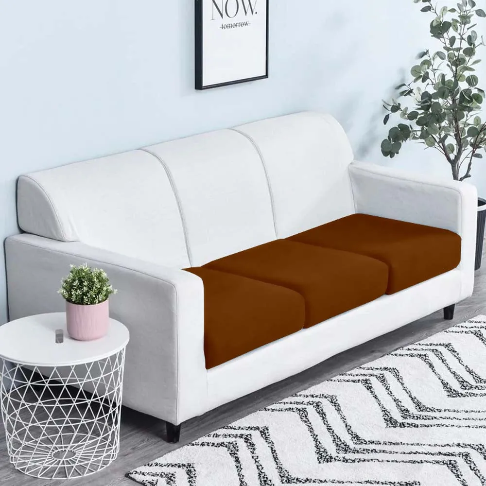Rich Brown Strechable Sofa Seat Cover Set of 2/4/6/8 Pack of 2